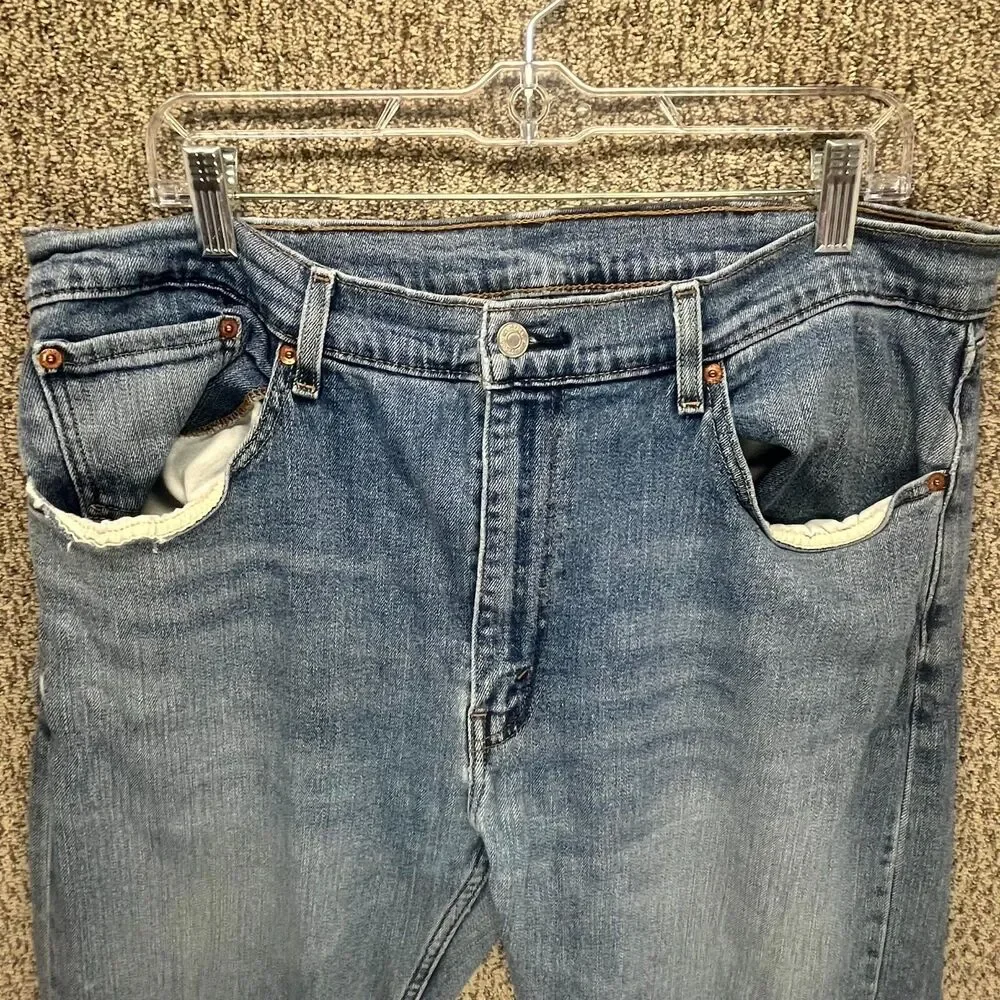 Levi's 505‎ Soft Jeans Men Blue Denim 38x32 Regular Fit Straight Leg Comfortable